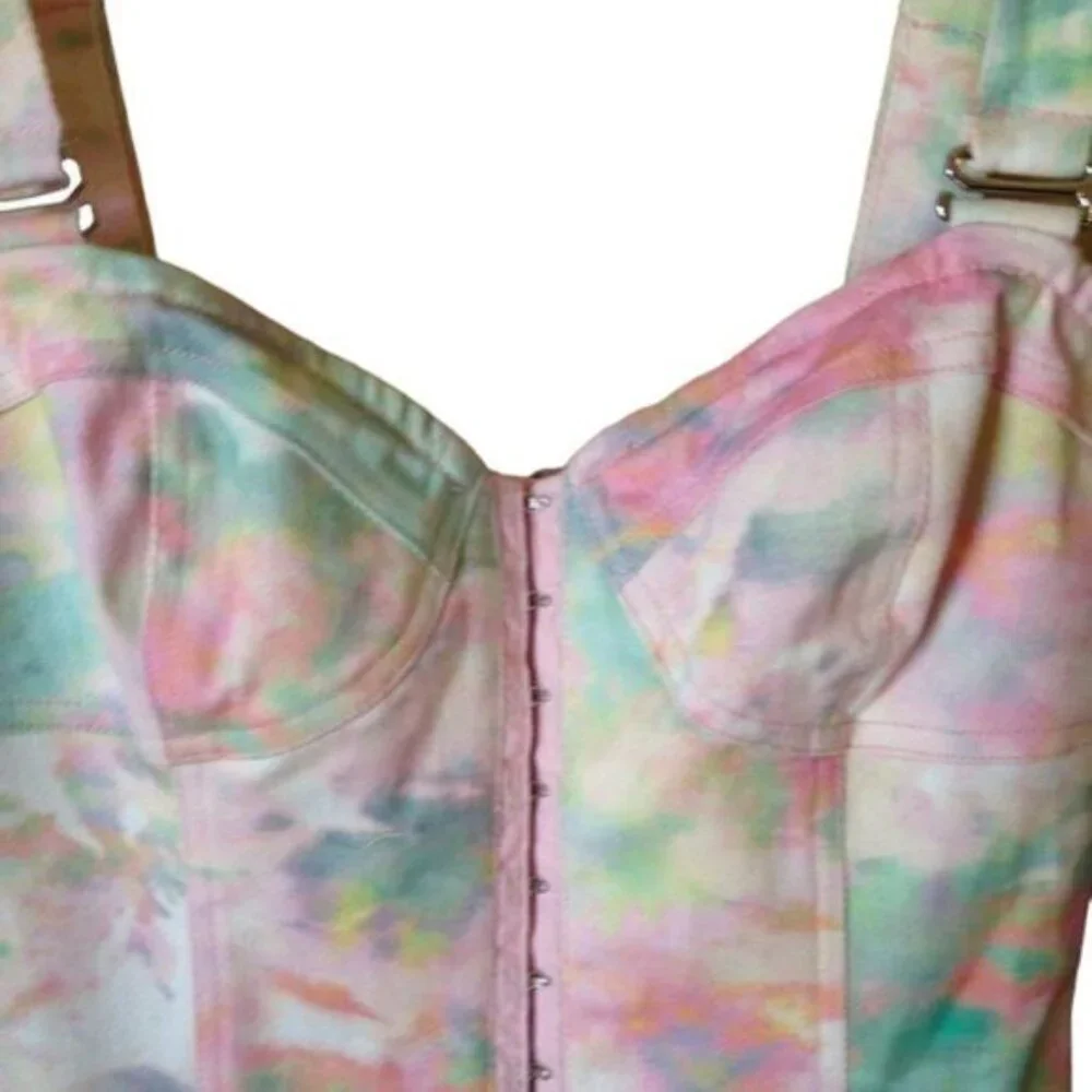 For Love and Lemons Smythe Pastel Mini Dress XS NWT - Picture 2 of 5